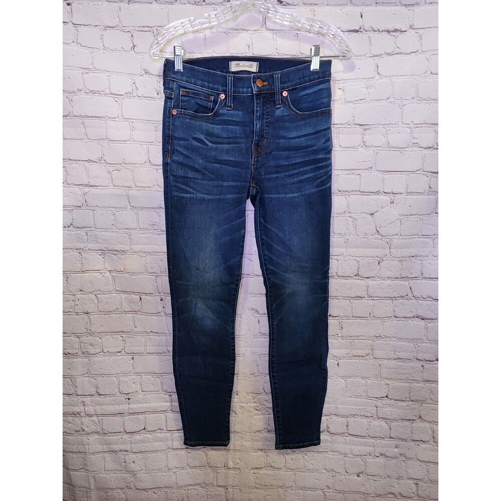 Madewell 9" High Rise Skinny Blue Jeans Creston Wash Womens 25